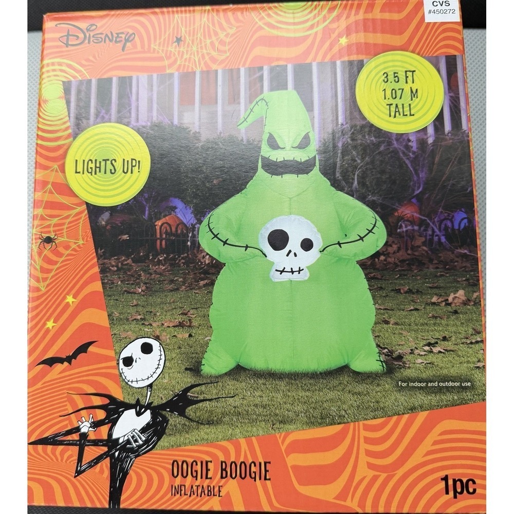 Disney Inflatable Oogie Boogie Nightmare Before Christmas Halloween 3.5ft NEW
